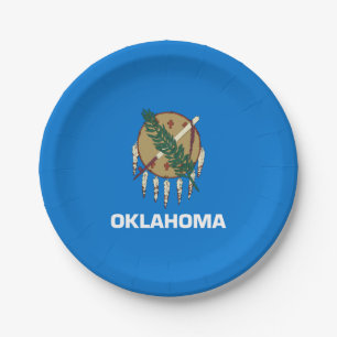 Assiettes En Carton Drapeau de l'Oklahoma