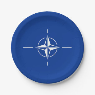 Assiettes En Carton drapeau de l'otan Organisation du Traité de l'Atla