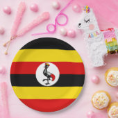 Assiettes En Carton Drapeau de l'Ouganda (Fête)