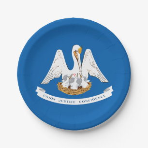 Assiettes En Carton Drapeau de Louisiane