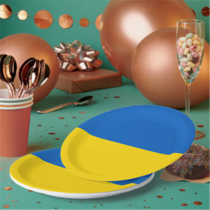Assiettes En Carton Drapeau de l'Ukraine
