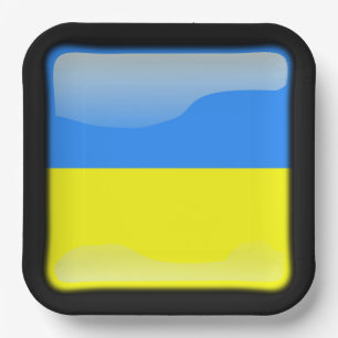 Assiettes En Carton Drapeau de l'Ukraine