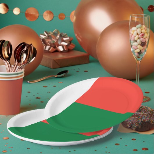 Assiettes En Carton Drapeau de Madagascar (Multi)