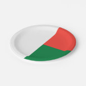 Assiettes En Carton Drapeau de Madagascar (Angle)
