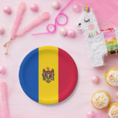 Assiettes En Carton Drapeau de Moldova (Fête)