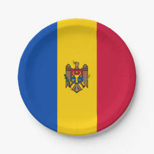 Assiettes En Carton Drapeau de Moldova