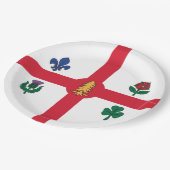 Assiettes En Carton Drapeau de Montréal (Québec, Canada) (Angle)