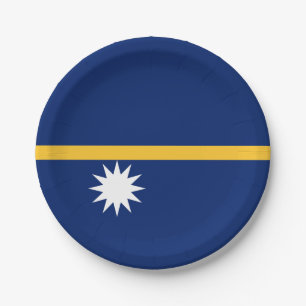 Assiettes En Carton Drapeau de Nauru