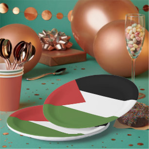 Assiettes En Carton Drapeau de Palestine