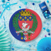 Assiettes En Carton Drapeau de Paris, France (Fête)