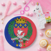 Assiettes En Carton Drapeau de Paris, France (Fête)