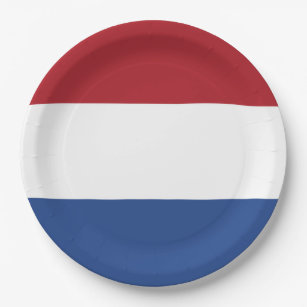 Assiettes En Carton Drapeau de Pays-Bas patriotique