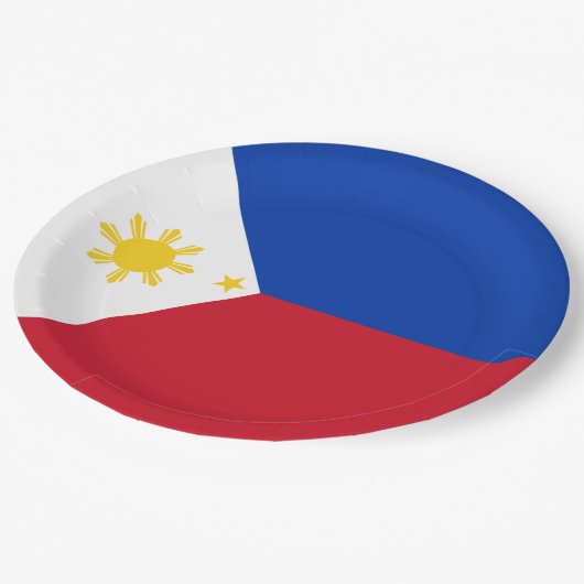 Assiettes En Carton Drapeau de Philippines (Angle)