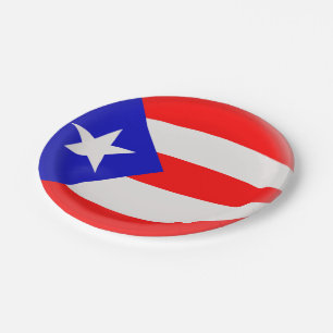 Assiettes En Carton Drapeau de Portoricain de Porto Rico
