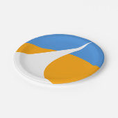 Assiettes En Carton Drapeau de Redding, Californie (Angle)