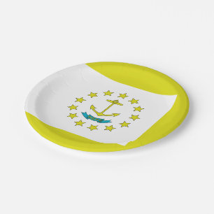 Assiettes En Carton Drapeau de Rhode Island