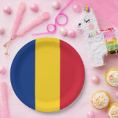 Assiettes En Carton Drapeau de Roumanie (Fête)
