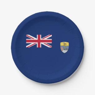 Assiettes En Carton Drapeau de Sainte-Hélène