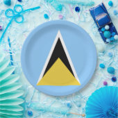 Assiettes En Carton Drapeau de Sainte-Lucie (Fête)