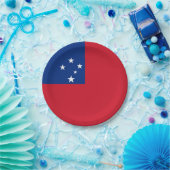 Assiettes En Carton Drapeau de Samoa (Fête)