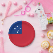 Assiettes En Carton Drapeau de Samoa (Fête)