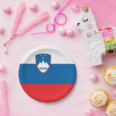 Assiettes En Carton Drapeau de Slovénie Plaques de papier (Fête)