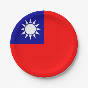Assiettes En Carton Drapeau de Taïwan