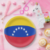 Assiettes En Carton Drapeau de Vénézuélien du Venezuela (Fête)