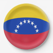 Assiettes En Carton Drapeau de Vénézuélien du Venezuela (Devant)