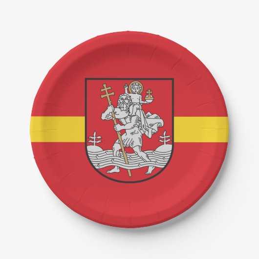Assiettes En Carton Drapeau de Vilnius, Lituanie Plaques de papier (Devant)