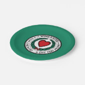 Assiettes En Carton Drapeau de Worcester, Massachusetts (Angle)