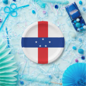 Assiettes En Carton Drapeau des Antilles Pays-Bas (Fête)