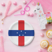 Assiettes En Carton Drapeau des Antilles Pays-Bas (Fête)