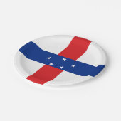 Assiettes En Carton Drapeau des Antilles Pays-Bas (Angle)