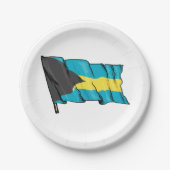 Assiettes En Carton Drapeau Des Bahamas (Devant)