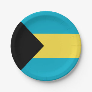 Assiettes En Carton Drapeau des Bahamas