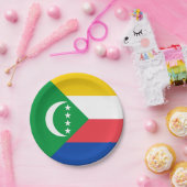 Assiettes En Carton Drapeau des Comores (Fête)