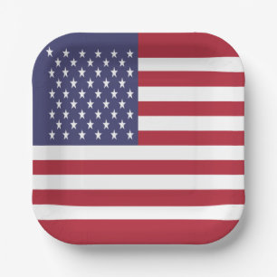 Assiettes En Carton Drapeau des États-Unis