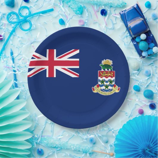 Assiettes En Carton Drapeau des îles Caïmans (Fête)