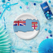 Assiettes En Carton Drapeau des îles Fidji (Fête)