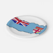 Assiettes En Carton Drapeau des îles Fidji (Angle)