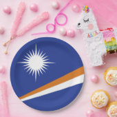 Assiettes En Carton Drapeau des Îles Marshall (Fête)