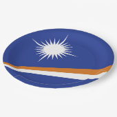 Assiettes En Carton Drapeau des Îles Marshall (Angle)
