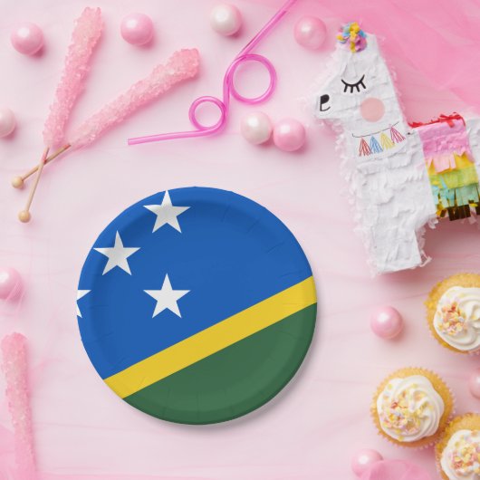 Assiettes En Carton Drapeau des Îles Salomon (Fête)
