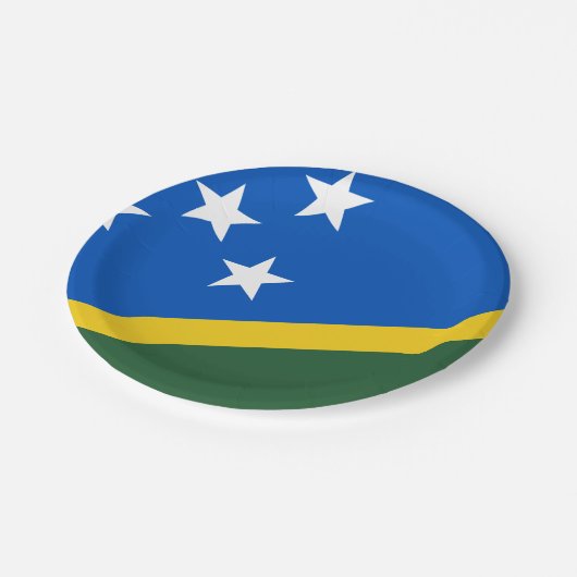 Assiettes En Carton Drapeau des Îles Salomon (Angle)