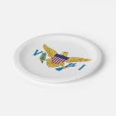 Assiettes En Carton Drapeau des îles Vierges américaines (Angle)