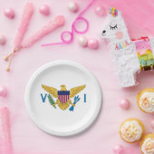 Assiettes En Carton Drapeau des îles Vierges américaines patriotiques (Fête)