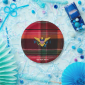 Assiettes En Carton Drapeau des Îles Vierges des Madras rouges (Fête)