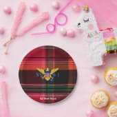 Assiettes En Carton Drapeau des Îles Vierges des Madras rouges (Fête)