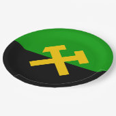 Assiettes En Carton Drapeau des mineurs et des travailleurs des mines (Angle)